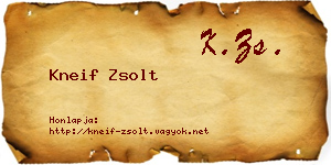 Kneif Zsolt névjegykártya